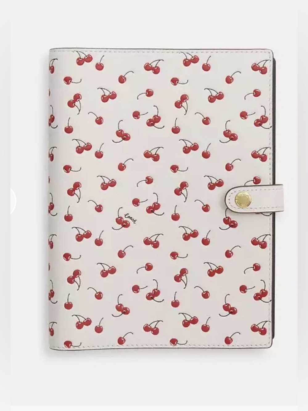 Coach Notebook In Signature Canvas 

Cherry Print